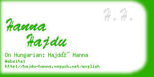 hanna hajdu business card
